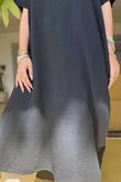 Made in Italy Paulo Pillow Cotton Shirt Dress Black